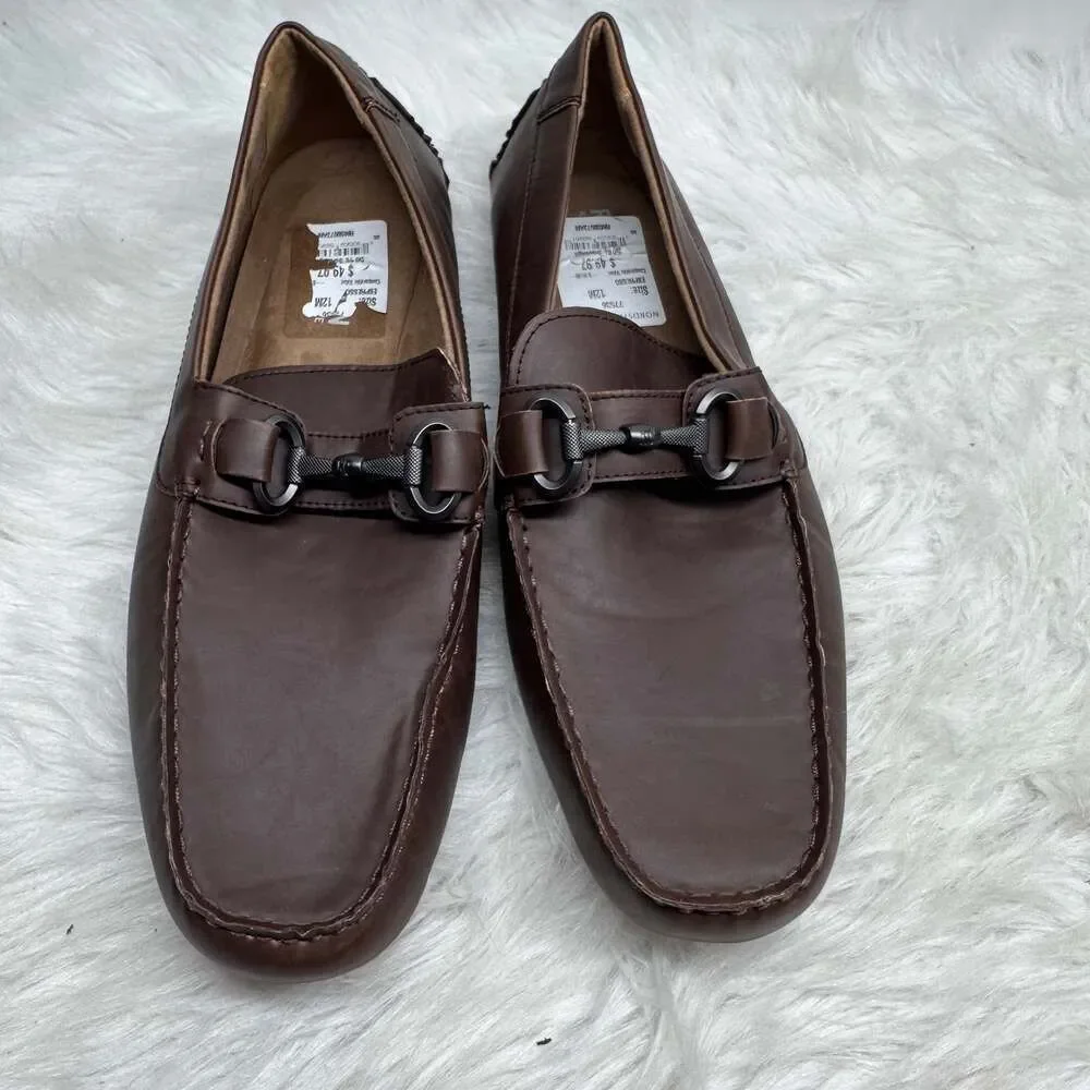 Kenneth Cole Reaction Dawson Bit Driver Loafer Men's Size 7 Espresso‎ New